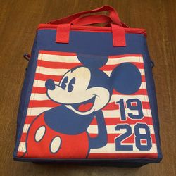 Disney Store Mickey Mouse 1928 Patriotic Cooler Lunch Tote Bag Red White Blue