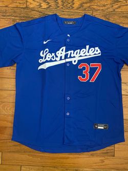 Blue Los Angeles dodgers teoscar Hernandez road jersey