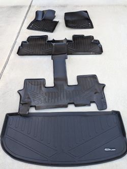 2020-2025 Kia Telluride Smartliner Custom Fit Floor Liners No Center Console With In Between Coverage
