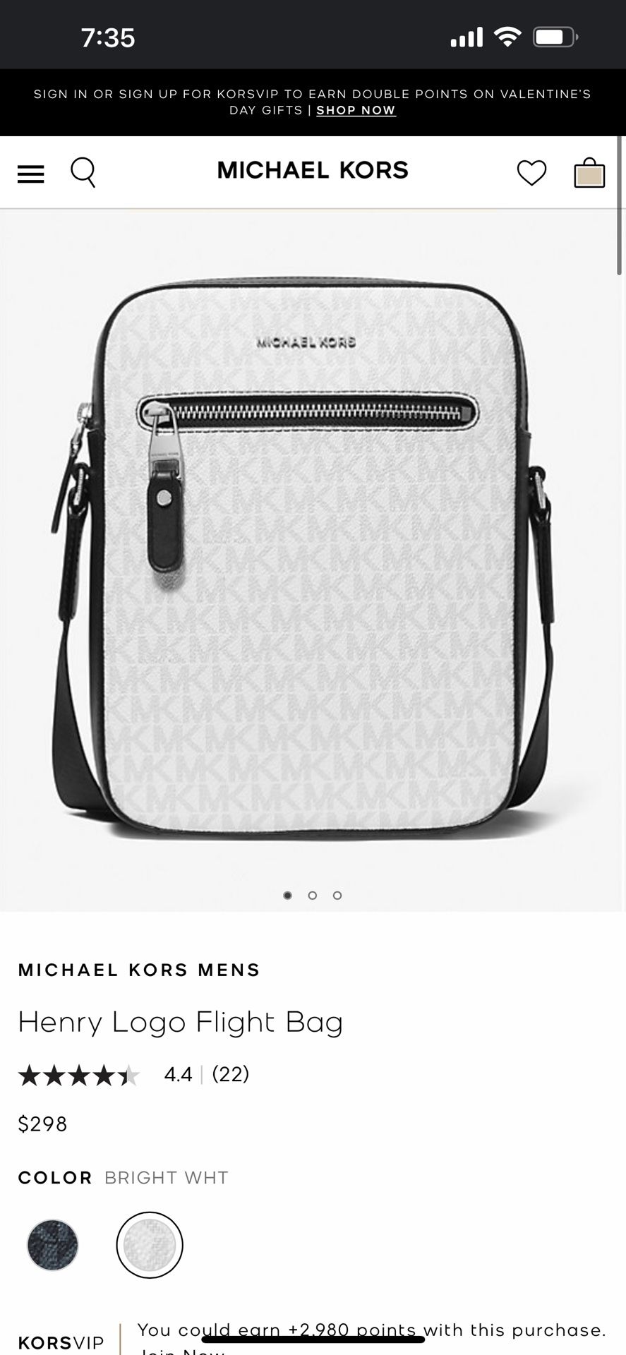 Mens MK Crossbody Bag 