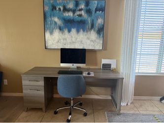 72" Large Gray Office /Computer Desk - Bush Furniture Somerset