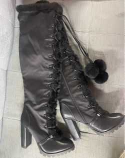 Thigh high Black Boots size 10