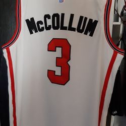 McCOLLUM Portland Trail Blazers Cream 2019/20 Finished City Edition  Mens Nike Swingman Jersey.