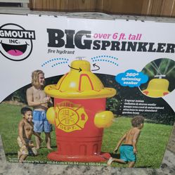 Giant Inflatable Fire Hydrant Backyard Water Sprinkler! Brand New! 