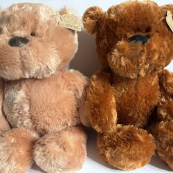 Animal Adventure 18” plush teddy bear 2020 brown-orange color nwt. Set of 2 bears dark brown, light brown new with tags, Easter teddy bears, or any oc