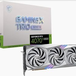 MSI GPU Gaming RTX 4070 Ti Super 16G Gaming X Trio White (NVIDIA RTX 4070 Ti Super, 256 bits, reloj extremo: 2685 MHz, 16 GB GDRR6X 21 Gbp