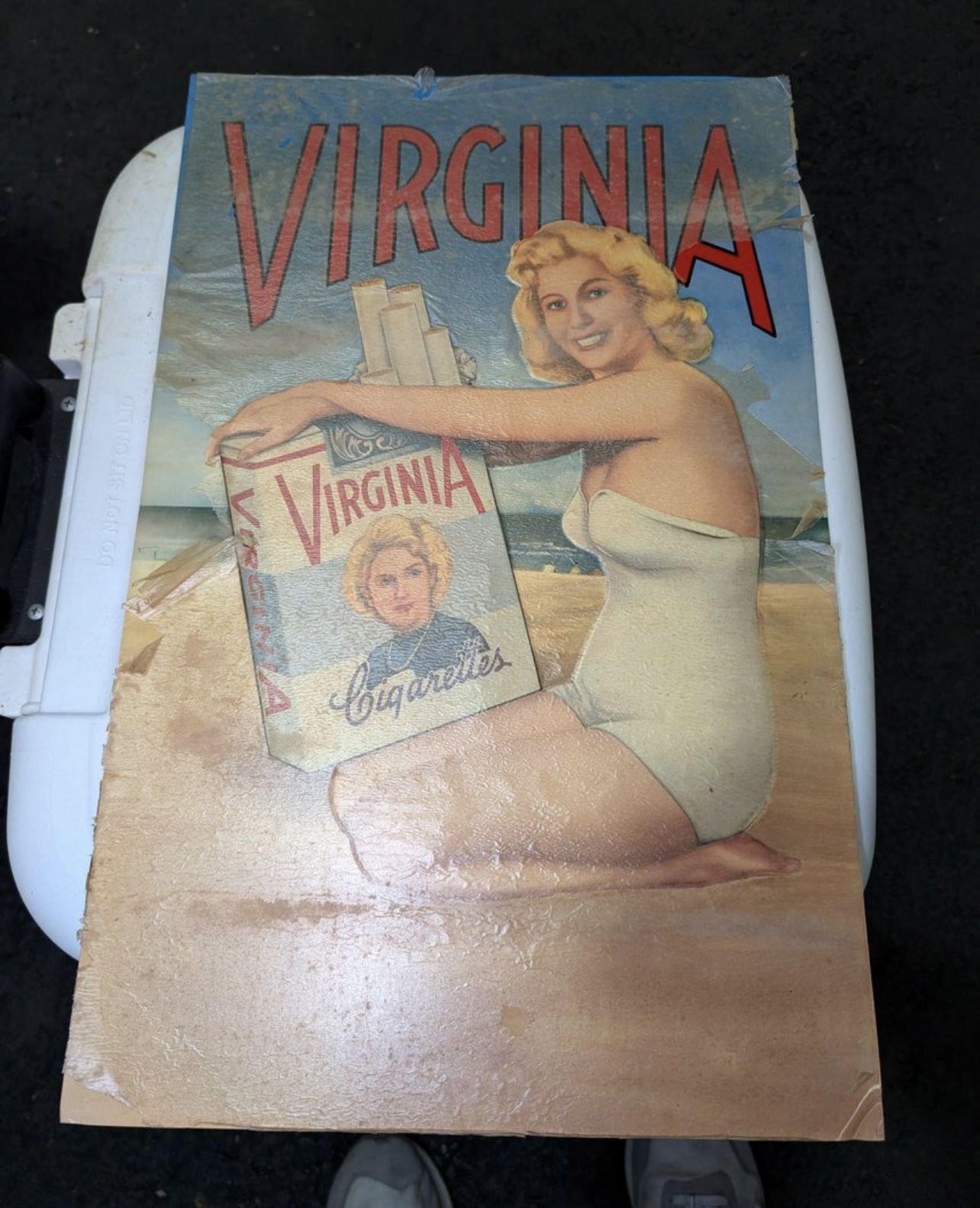 Vintage Virginia Cigarettes Metal Sign