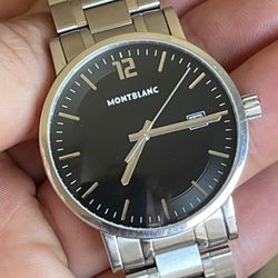 Montblanc Swiss Mans Watch Like New Condition Box And Papers Full Bracelet 