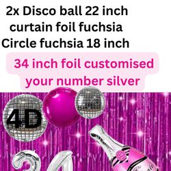Party Disco Lady Pink Balloons Foil