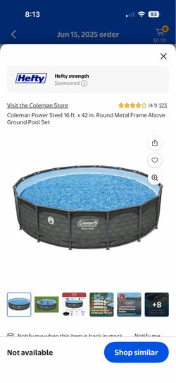 Coleman pool 16ft x 42 in