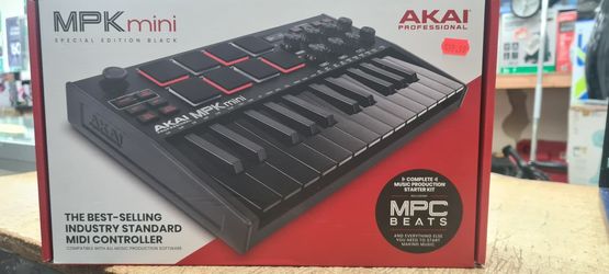 Akai Professional MPK Mini MK3-25 Key USB MIDI Keyboard Controller With 8 Backlit Drum Pads, 8 Knobs, Music Production Software and Native Instruments