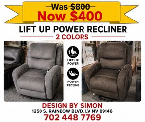 Lift up power Recliner  2 color