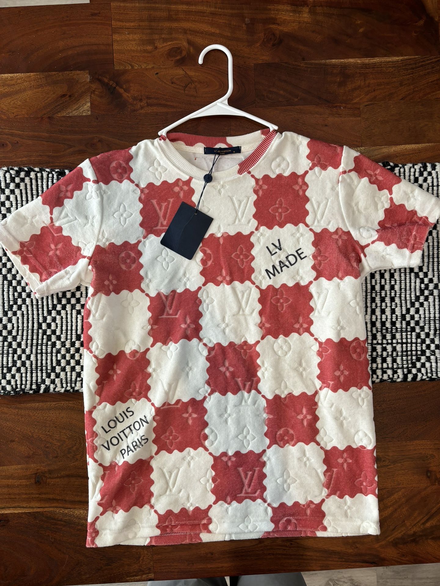 Louis Vuitton Made Red White T Shirt Fashion Outfit Luxury