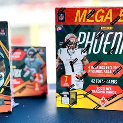 🔥 4x 2025 Panini Phoenix Boxes! 2× Mega Boxes and 2x Blaster Boxes – Brand New Sealed! 🔥