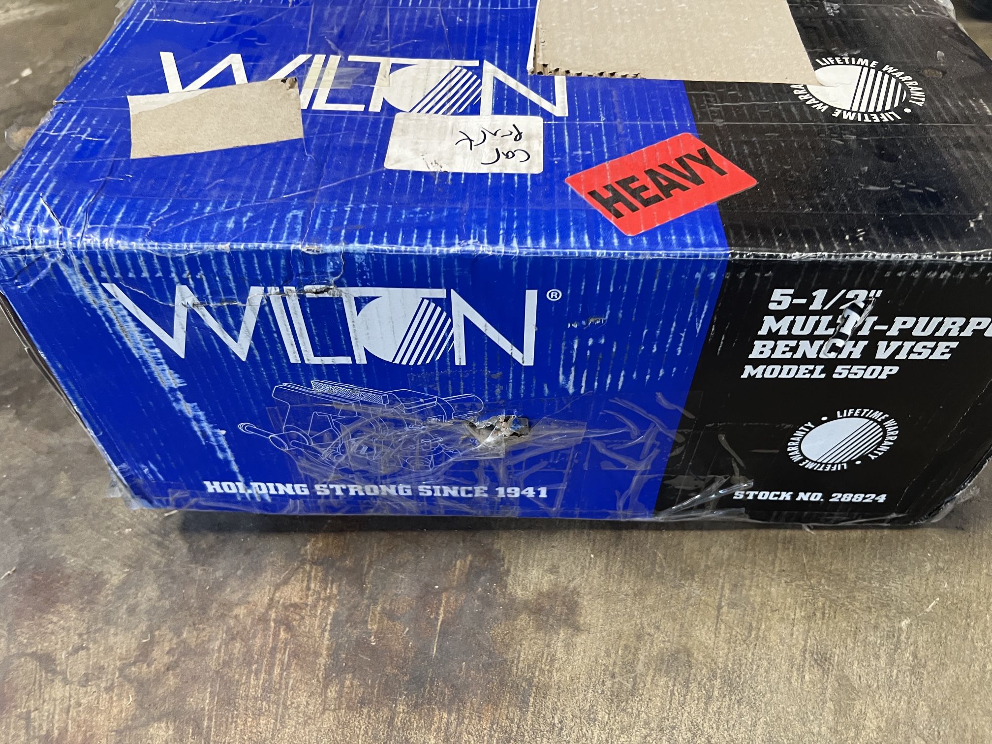 Wilton 550P Multi-Purpose Bench Vise, 5-1/2" Jaw Width, 5" Jaw Opening, 2-3/4" Throat (28824)
