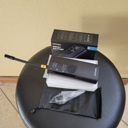 Airmoto Tire Inflator Portable Air Compressor - Air Pump for Car Tires with Digital Pressure Gauge, LED Light and Auto Shut-Off Function - Cordless Pu