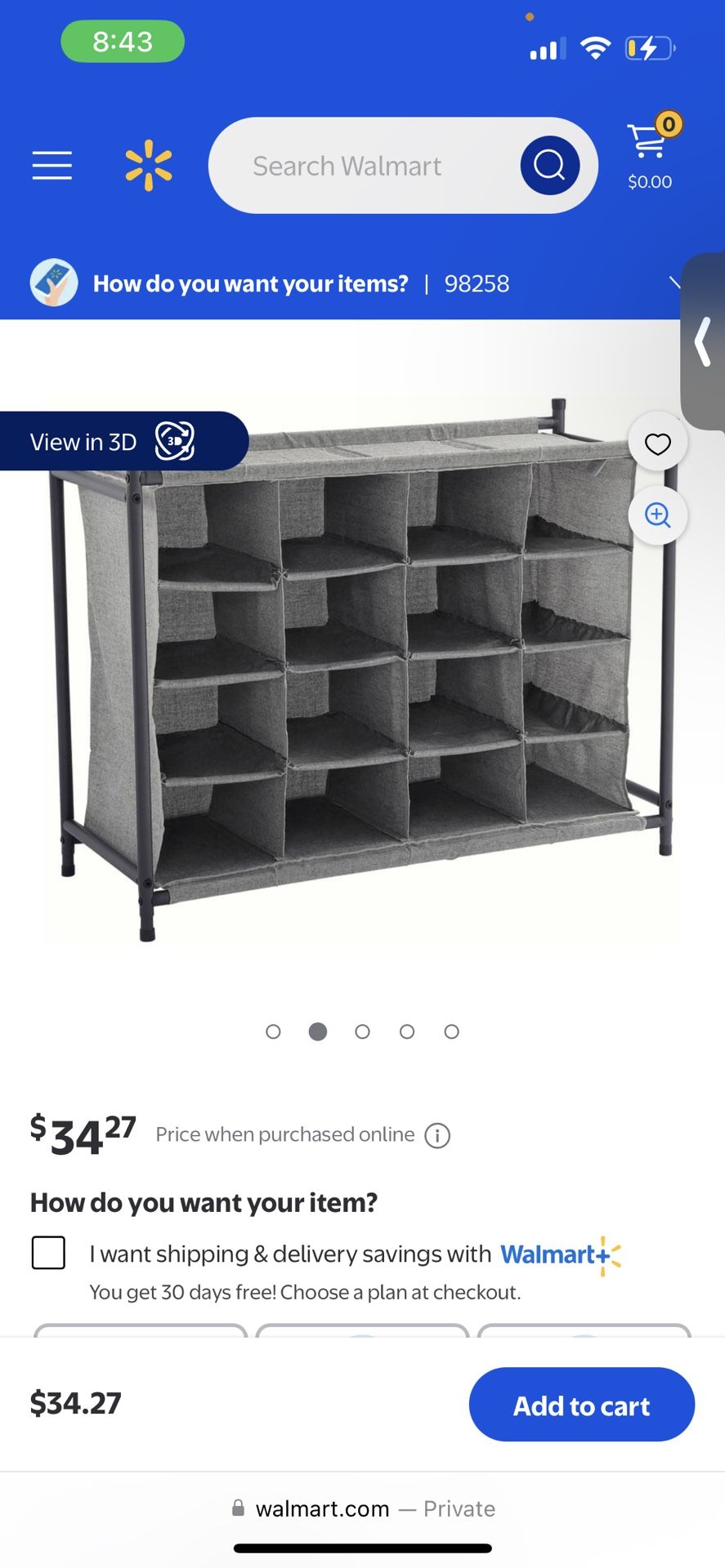 Shoe Rack - Unassembled 