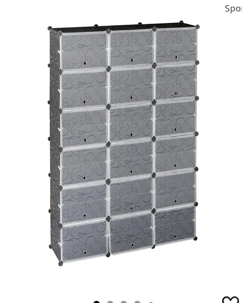 Shoe Storage Cabinet, 12-Tier Shoe Organizer 96 Pairs Extra Large Plastic Shoe Rack with Covers Portable Shoe
Color: