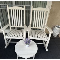 Two Chairs With Small Table 