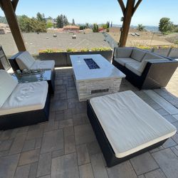 OHANA DEPOT OUTDOOR PATIO FURNITURE 5 PIECE SECTIONAL CONVERSATION SET