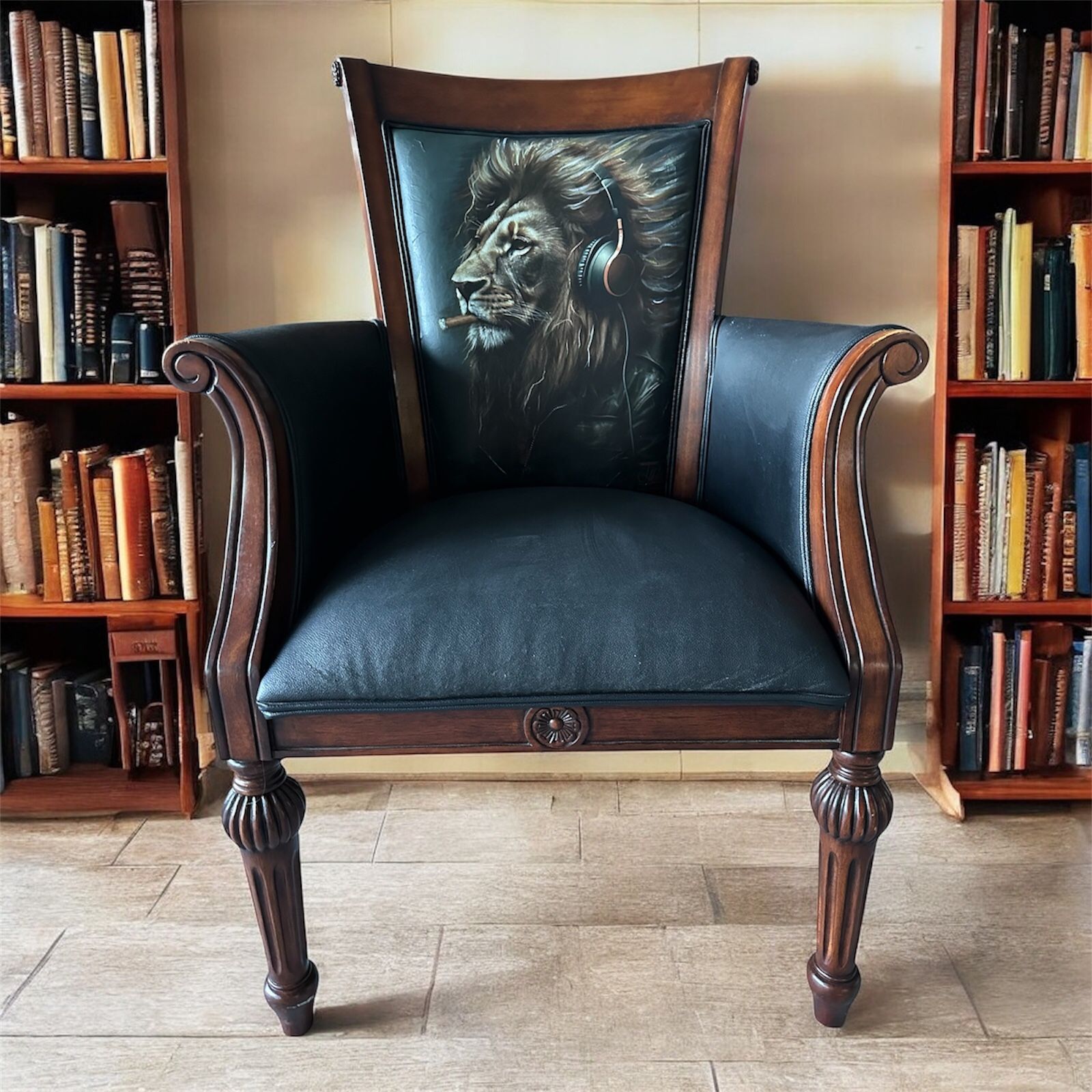 Bad Ass Executive Lion Cigar Chair