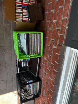 Physical media lot records cassette tapes stereo system