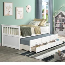 Twin Trundle Bed With Storage