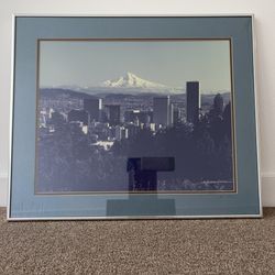 24” X 21” Ron Keebler Signed Photograph In Frame City View Scenery