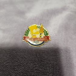 1992 Summer Games Bart The Simpsons Fox Mail-a-Way Promo Pin from Nestle