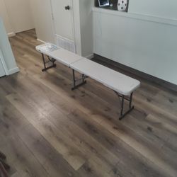 6ft Fold In Half Bench With Steel Frame