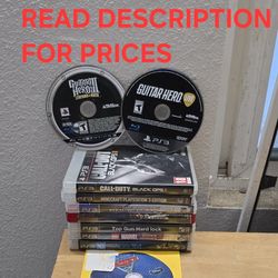 PS3 Games, Firm Price, Great Condition, Read Description For Details