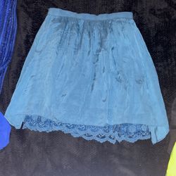 Turquoise Skirt w/ Lace