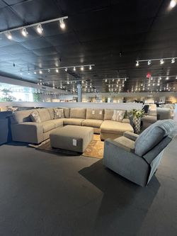 Light Brown 3PC Chaise Sleeper Sectional Couch
