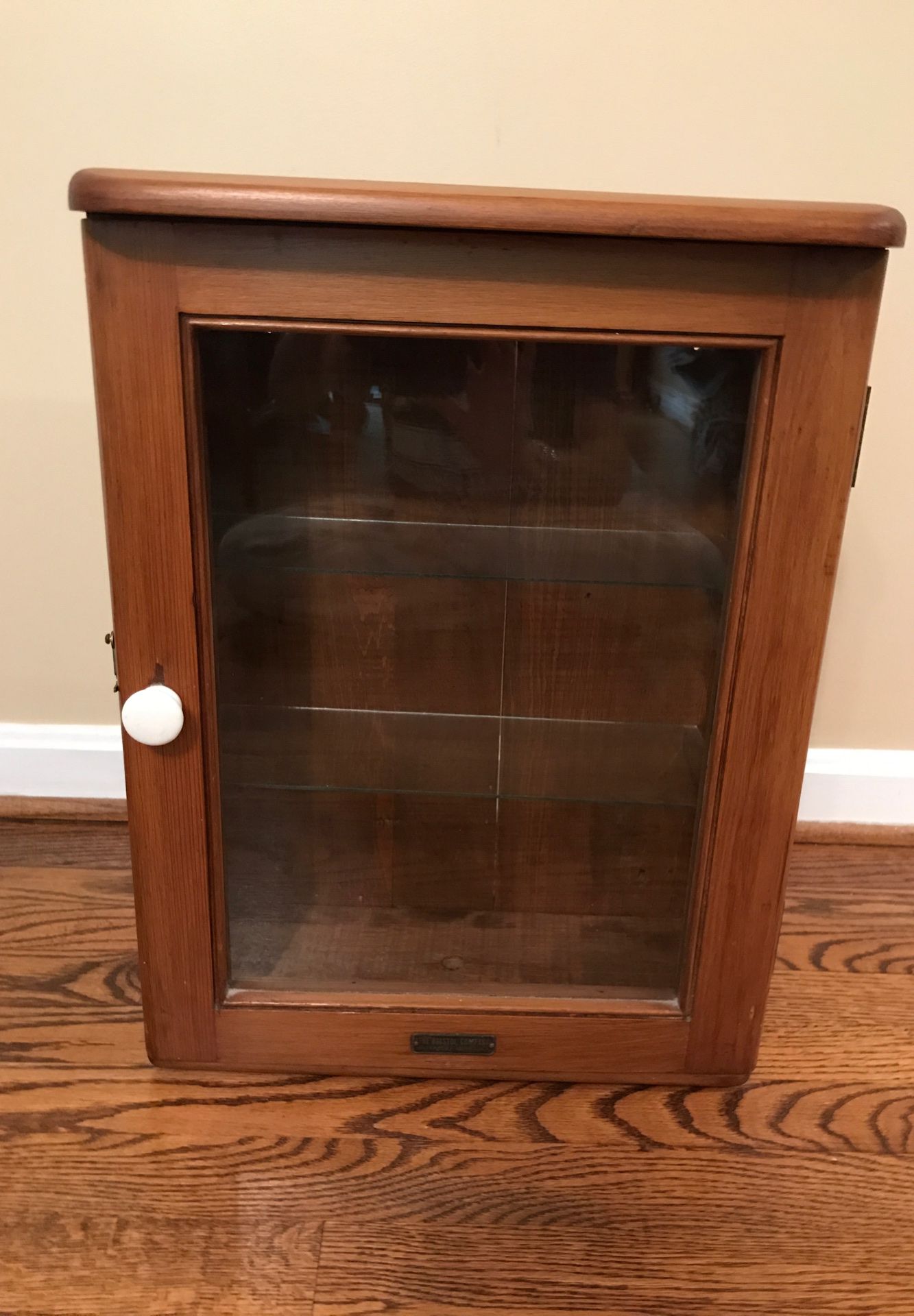 Antique wall mounted cabinet