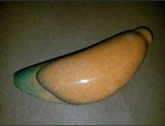 Vintage Italian Alabaster Marble Stone Fruit - Yellow Banana