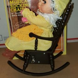 Vintage Wind Up Grandmother on Musical Rocking Chair - New Old Stock