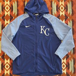 MLB Nike Therma Fit Kansas City Royals Hoodie Sweatshirt Men’s XL Blue