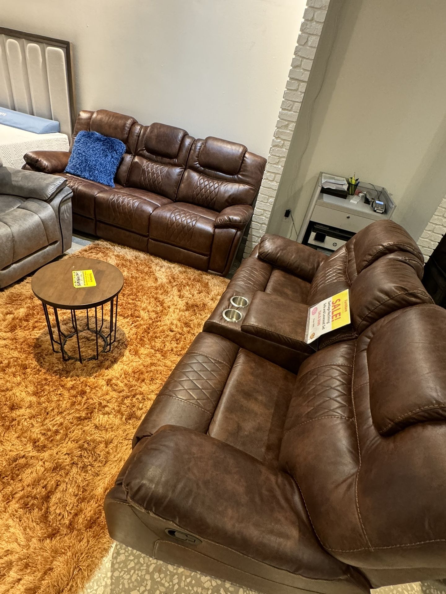 BEAUTIFUL BROWN SANTIAGO SOFA AND LOVESEAT!899!*SAME DAY DELIVERY*NO CREDIT NEEDED*EASY
