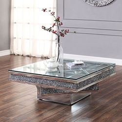 HOLLYWOOD GLAM MIRRORED FAUX DIAMOND CRYSTALS ACCENTS CENTER HOME DECOR PIECES