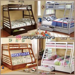 Twin Full Expresso bunkbed with ortho mattress included