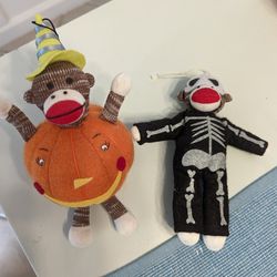 Halloween Sock Monkey Dolls