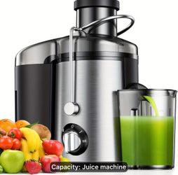 Multi-Function Juicer, Juice Blender, Mixer, Food Processor, 3-Inch Wide-Mouth Juicer Extractor for Vegetables And Fruits, 3-Speed Settings, Easy to C