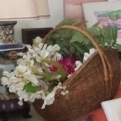 Vintage Basket And Flowers