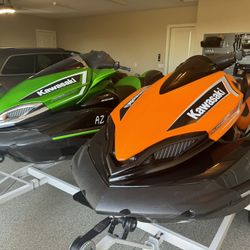 Orange Kawasaki Jet Ski Ultra 310 Supercharged