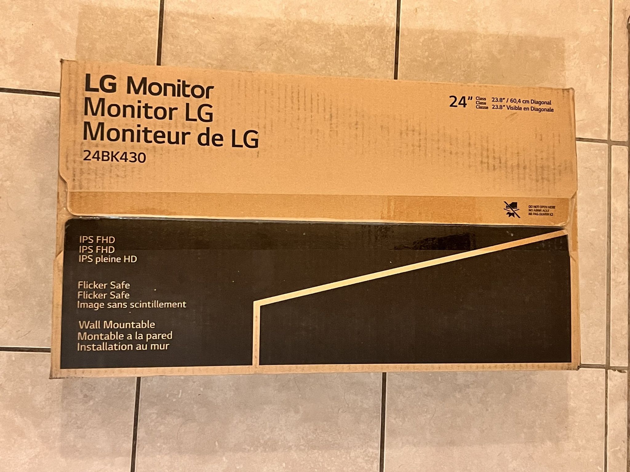 BRAND NEW LG 24” Computer PC Monitor FHD HDMI 24BK430H