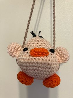 Handmade crochet car pendant