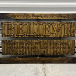 Hanging "Believe" Picture