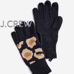 ❄️(NEW) GIRLS’ J.CREW LEOPARD-PRINT GLOVES - SIZE: LARGE❄️