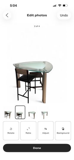Triangular Glass Table
