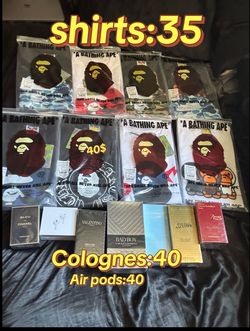 Bape shirt and cologne